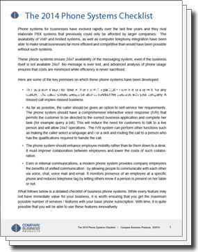 The 2014 Phone Systems Checklist the-2014-phone-systems-checklist