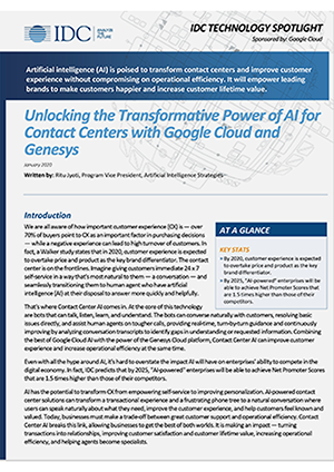 IDC Spotlight: Unlocking the transformative power of AI for contact centers with Google Cloud and Genesys idc-spotlight:-unlocking-the-transformative-power-of-ai-for-contact-centers-with-google-cloud-and-genesys