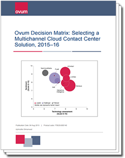 Ovum Decision Matrix: Selecting a Multichannel Cloud Contact Center Solution in 2016 selecting-a-multichannel-cloud-contact-center-solution-in-2016